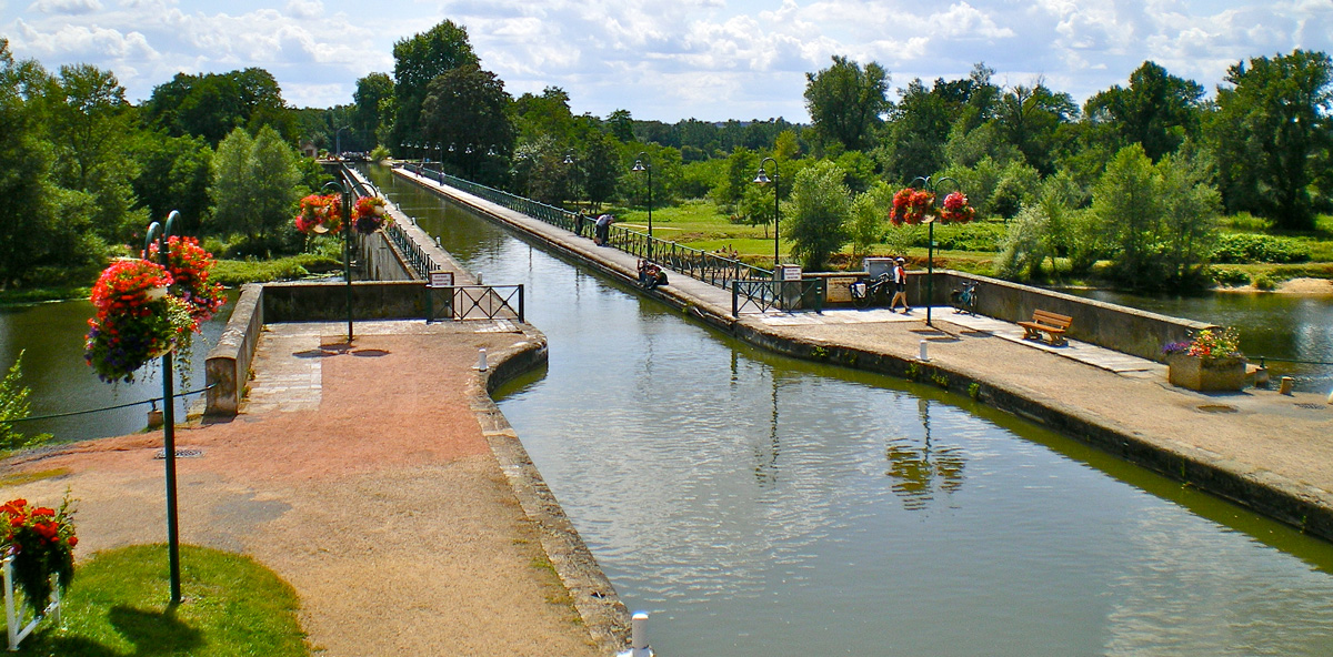 Pont-Canal en Digon, Eurovelo 6 en bicicleta